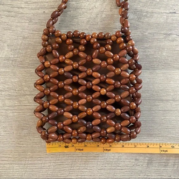 Brown Beaded Handbag - Picture 8 of 9